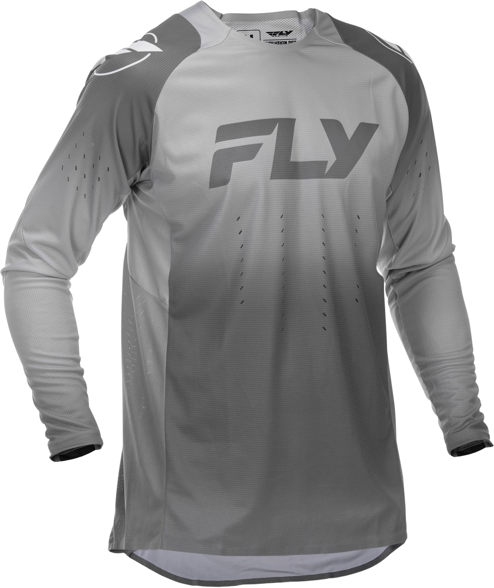 Fly Racing Evolution DST Jersey White/Grey 2X-Large - Offroad riding jersey, 2X-Large, White/Grey - Click Image to Close