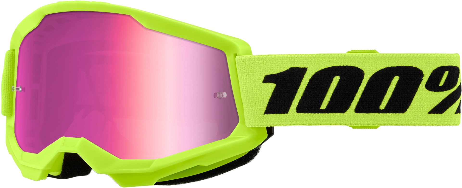 Strata 2 Yellow Goggles - Pink Mirror Lens - Click Image to Close