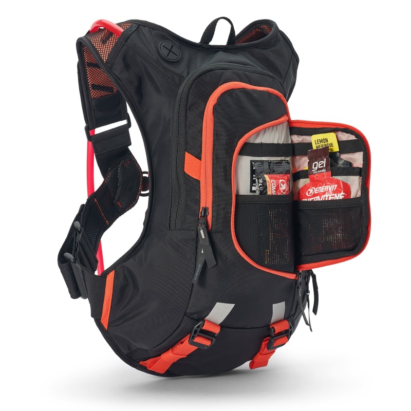 USWE Moto Hydro Hydration Pack 8L - Black/Factory Orange - Click Image to Close