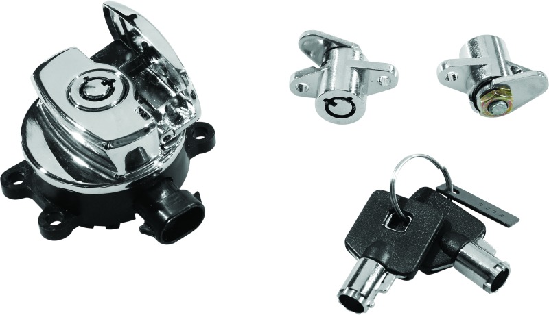 Biker's Choice Ignition Switch & Saddlebag Lock Kit Chrome 483290 - Click Image to Close