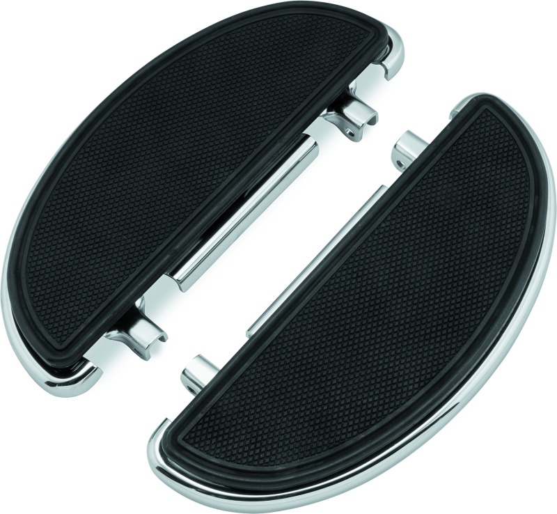 Biker's Choice Half-Moon Floorboard Kit Chrome - Click Image to Close