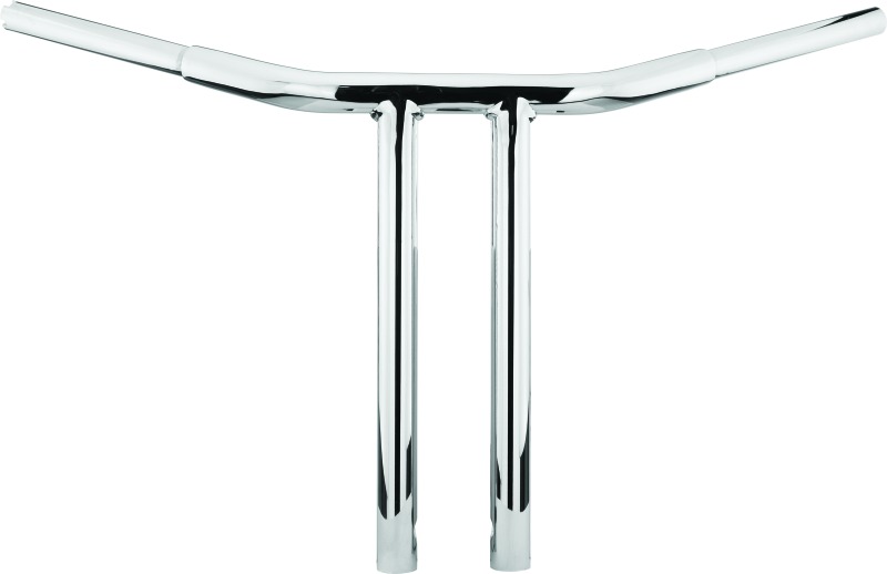 Biker's Choice 14in Chrome Straight T-Bars Handlebars 1-1/4" - Click Image to Close