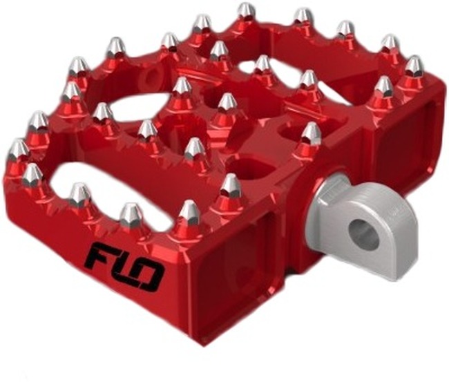FLO Motorsports Mini Moto Floorboards Red for Harley Davidson - Red Mini Moto Floorboards for Harley Davidson - Click Image to Close