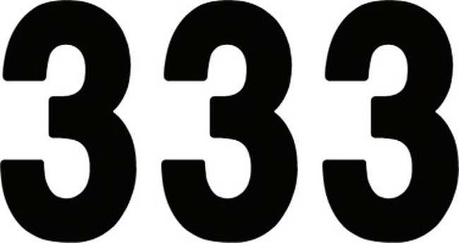 Factory Effex 4" Pro Numbers Black #3 Pack of 3 Decals - Click Image to Close
