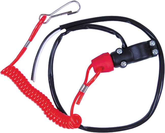 Handlebar Mounted Tether Kill Switch - Normally Closed Circuit - Click Image to Close
