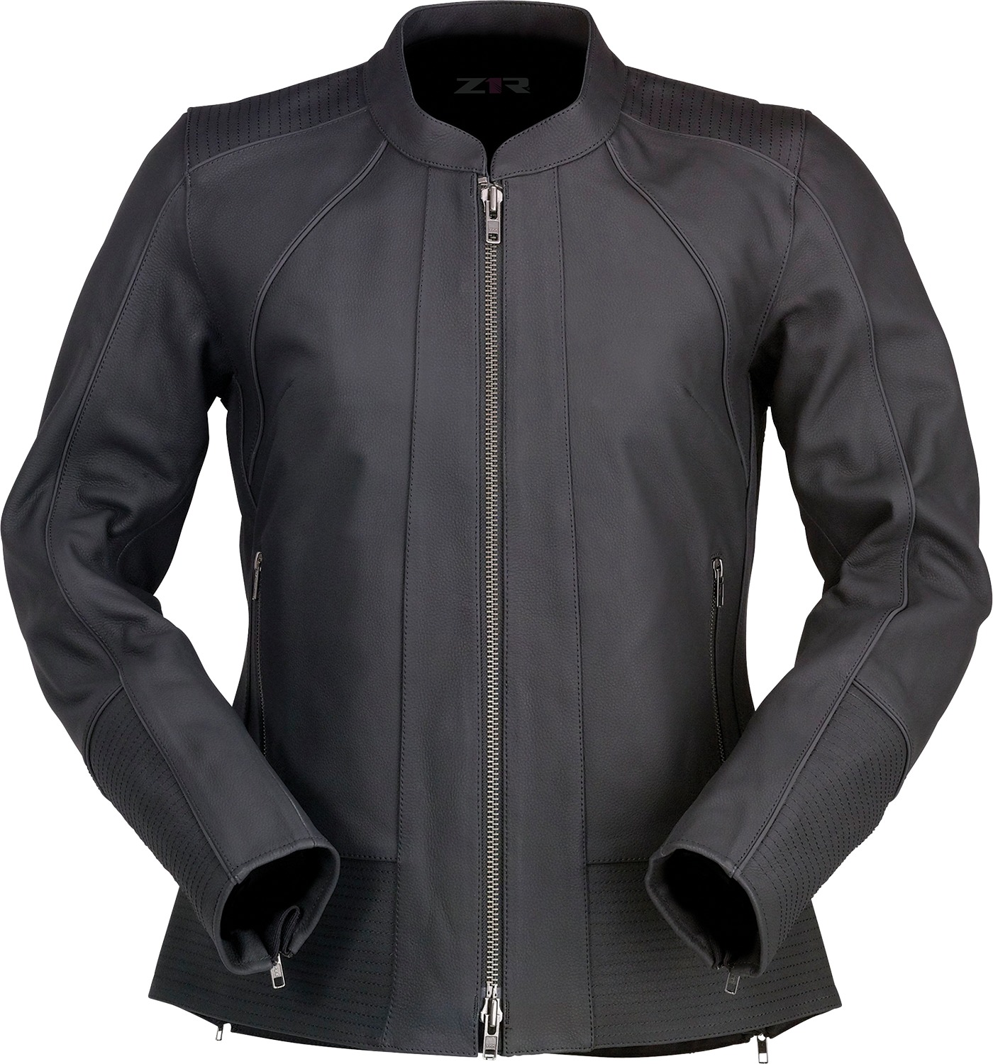 Z1R Matchlock Women's Leather Jacket Black 2W - Premium black leather jacket for women, size 2W - Click Image to Close