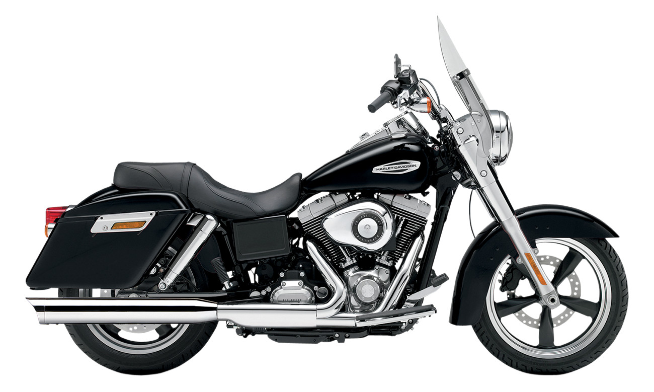 4" Slashdown Chrome Dual Slip On Exhaust - 12-16 Harley FLD Switchback - Click Image to Close