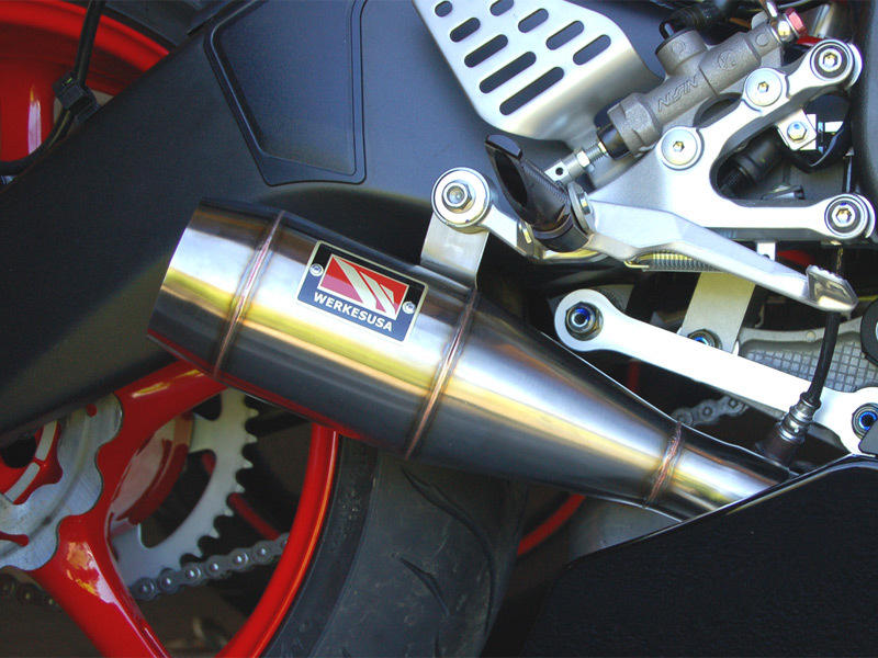 GP Slip On Exhaust - Straight-Through Race Megaphone - For 06-16 Yamaha R6 - Click Image to Close