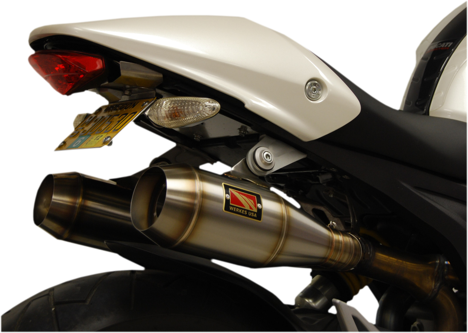 Dual GP Slip On Exhaust - for Ducati Monster 696, 796, 1100 - Click Image to Close
