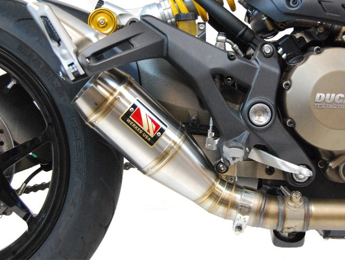 GP Slip On Exhaust w/ dB Killer - for Ducati Monster 1200 & 821 - Click Image to Close