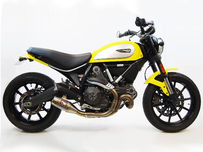 GP Stainless Steel Slip On Exhaust - Fits Many 15-22 Ducati Scrambler 800 - Click Image to Close