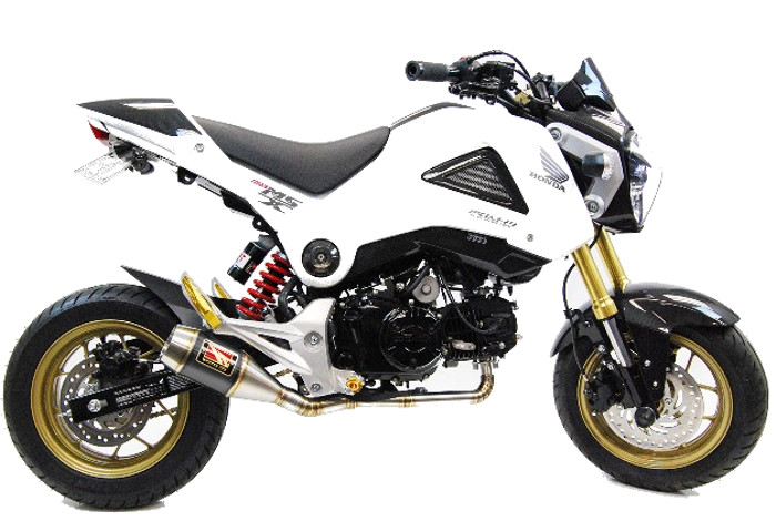 Black Center GP Full Exhaust - For 13-16 Honda Grom - Click Image to Close