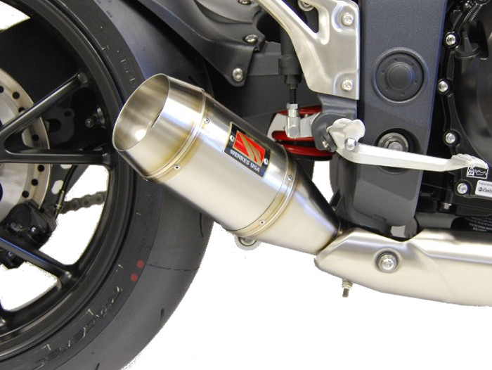 GP Slip On Exhaust - for 11-16 Triumph Speed Triple - Click Image to Close