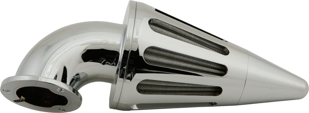 Ram Air Cleaner Coned Chrome 4.5"X12" - w/o Mount For Big Twin - Click Image to Close