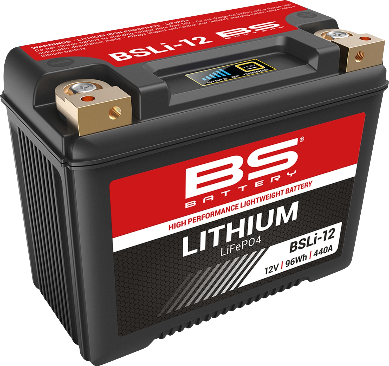 BSLI-12 Lithium Battery, 96Wh, 440 Amps - Replaces YIX30HL, YIX30L, 53030, & YB30L-B - Click Image to Close