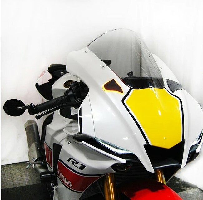 Mirror Block Off Turn Signals Black by New Rage Cycles Fits 20-24 YZF-R1 - Click Image to Close