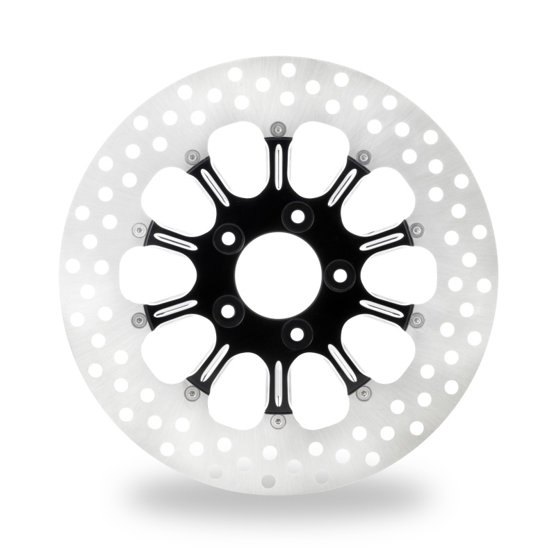 Performance Machine 11.8" Revel Front Brake Rotor Black/Chrome - Click Image to Close