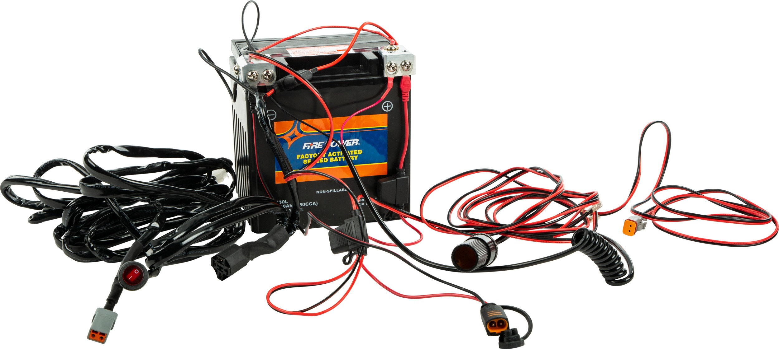 Open Trail Terminal Tender Battery Accessory Block Kit Universal - Accessory connection kit for 12V powersports batteries - Click Image to Close
