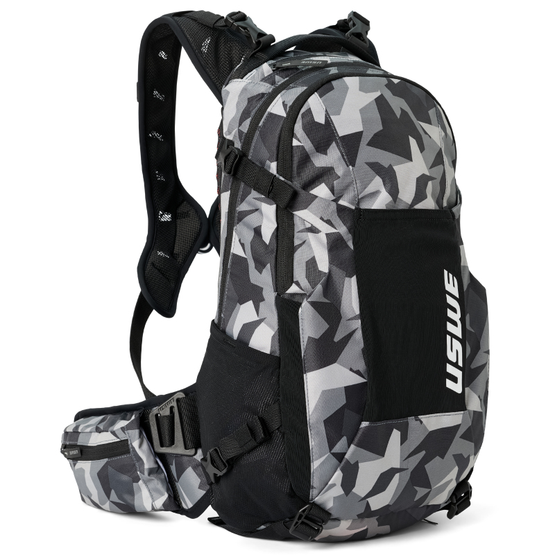 USWE Shred MTB Daypack 16L Camo/Black - 16L camo/black MTB daypack with NDM harness - Click Image to Close