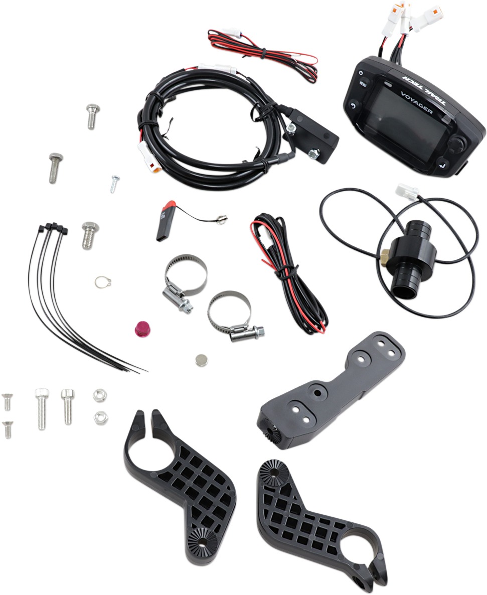 Voyager GPS Speedometer & Computer Kit - For Bikes w/ Inverted Forks, 19mm Water Temp Sensor - Click Image to Close
