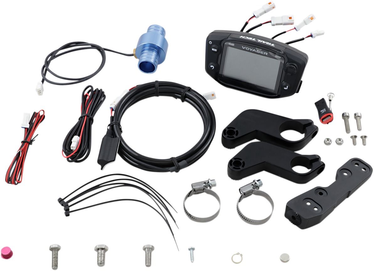 Voyager GPS Speedometer & Computer Kit - For Bikes w/ Inverted Forks, 19mm Water Temp Sensor - Click Image to Close