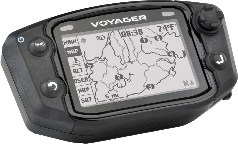 Voyager GPS Speedometer & Computer Kit - For Bikes w/ Inverted Forks, 19mm Water Temp Sensor - Click Image to Close