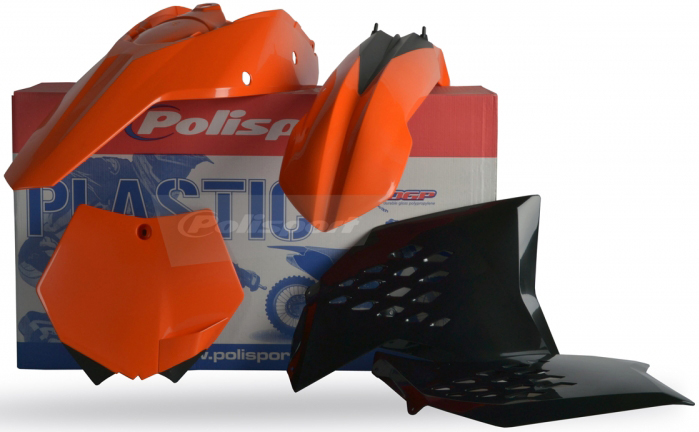 Plastic Kit - Original Orange - For 07-10 KTM 125-505 - Click Image to Close