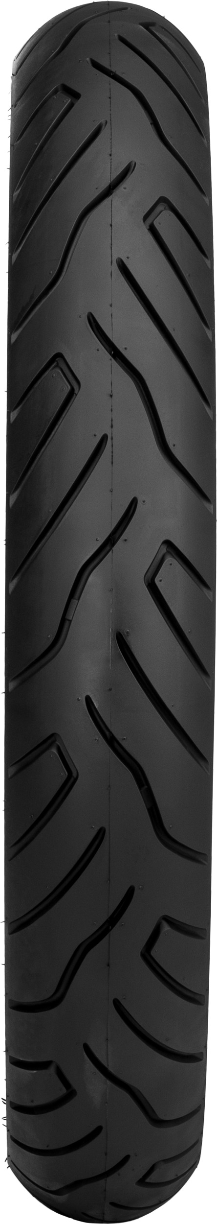 100/90-19 61H Front Tire, Black Wall - SR 999 "Long Haul" Cruiser - Heavy Duty, Belted Bias, Long Life Touring Tire - Click Image to Close