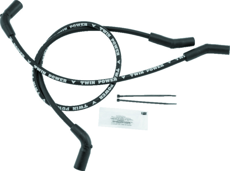 TwinPower Ignition Wire Set Black For 09-16 FLH FLT - Ignition wire set for 2009-2016 FLH FLT models - Click Image to Close