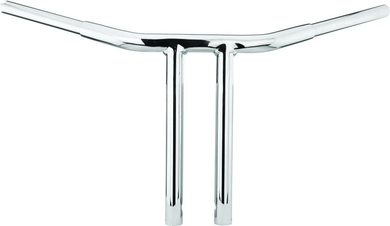 Biker's Choice 12in Chrome Straight T-Bars 1-1/4" Handlebars - Click Image to Close
