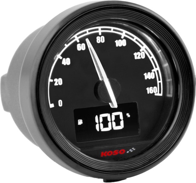 KOSO TNT-05S D48 Speedometer Digital Multi-Function Gauge - Digital speedometer and multi-gauge by KOSO - Click Image to Close
