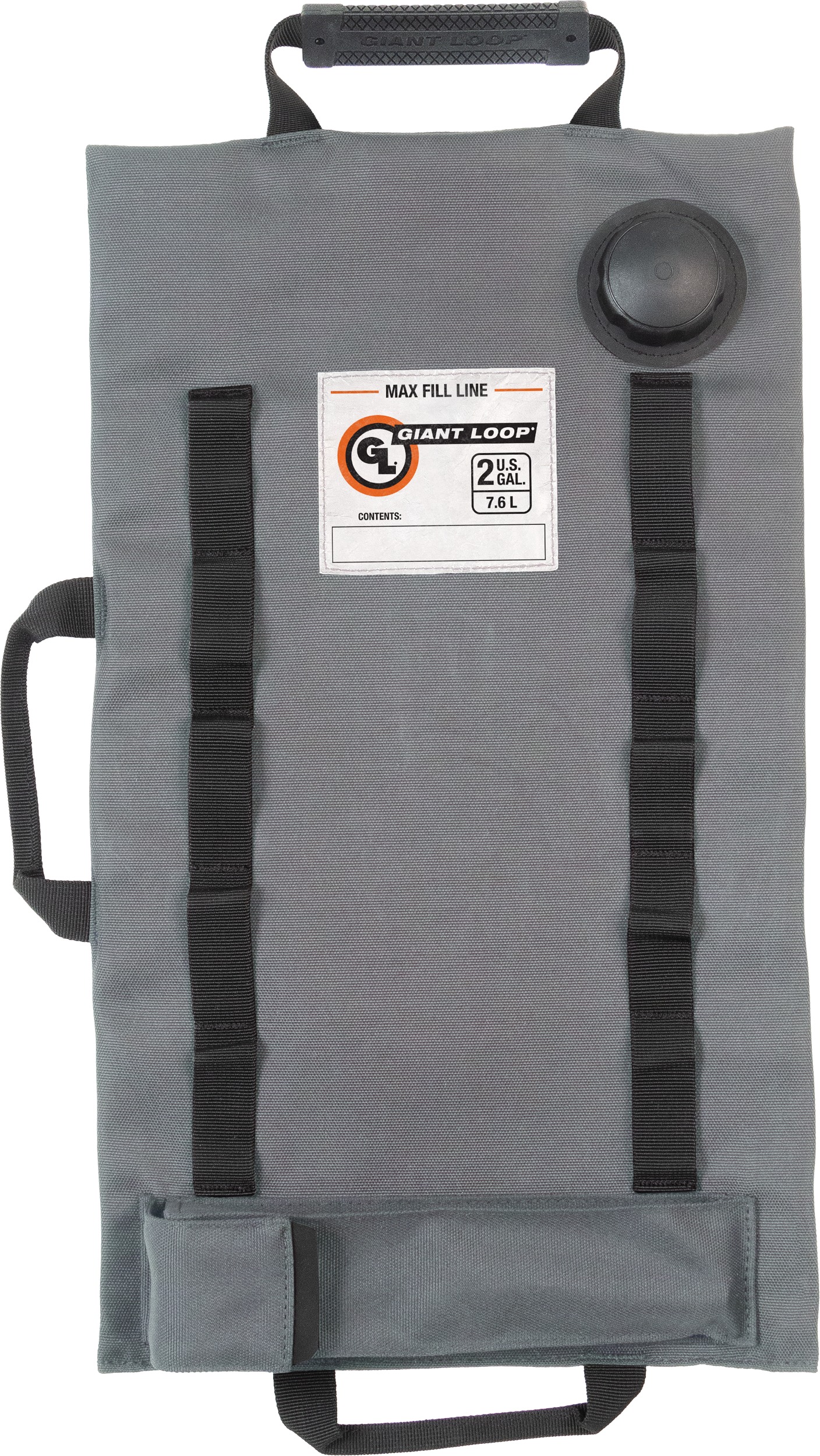 Giant Loop Armadillo Bag 2 Gallon Gray Utility Reservoir - Flexible 2 gallon utility fluid bag, gray - Click Image to Close