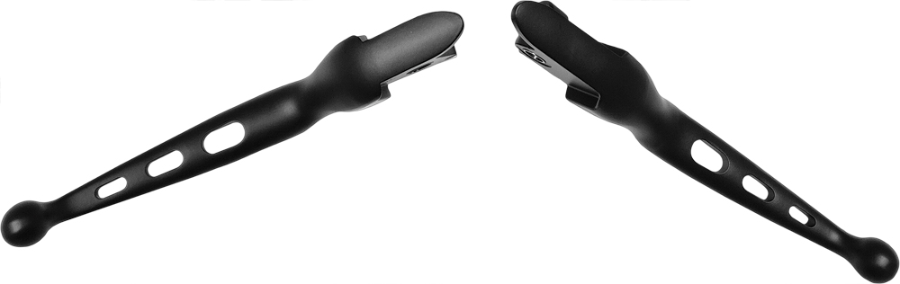 Black 3-Hole Custom Brake & Clutch Levers Set - For 08-13 Harley Touring - Click Image to Close