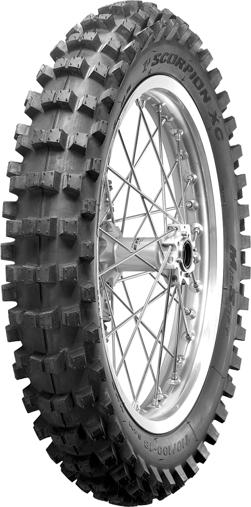 Pirelli Scorpion XC Mid Soft Rear Tire 110/100-18 64M - Off-road rear tire 110/100-18 for enduro and XC use - Click Image to Close