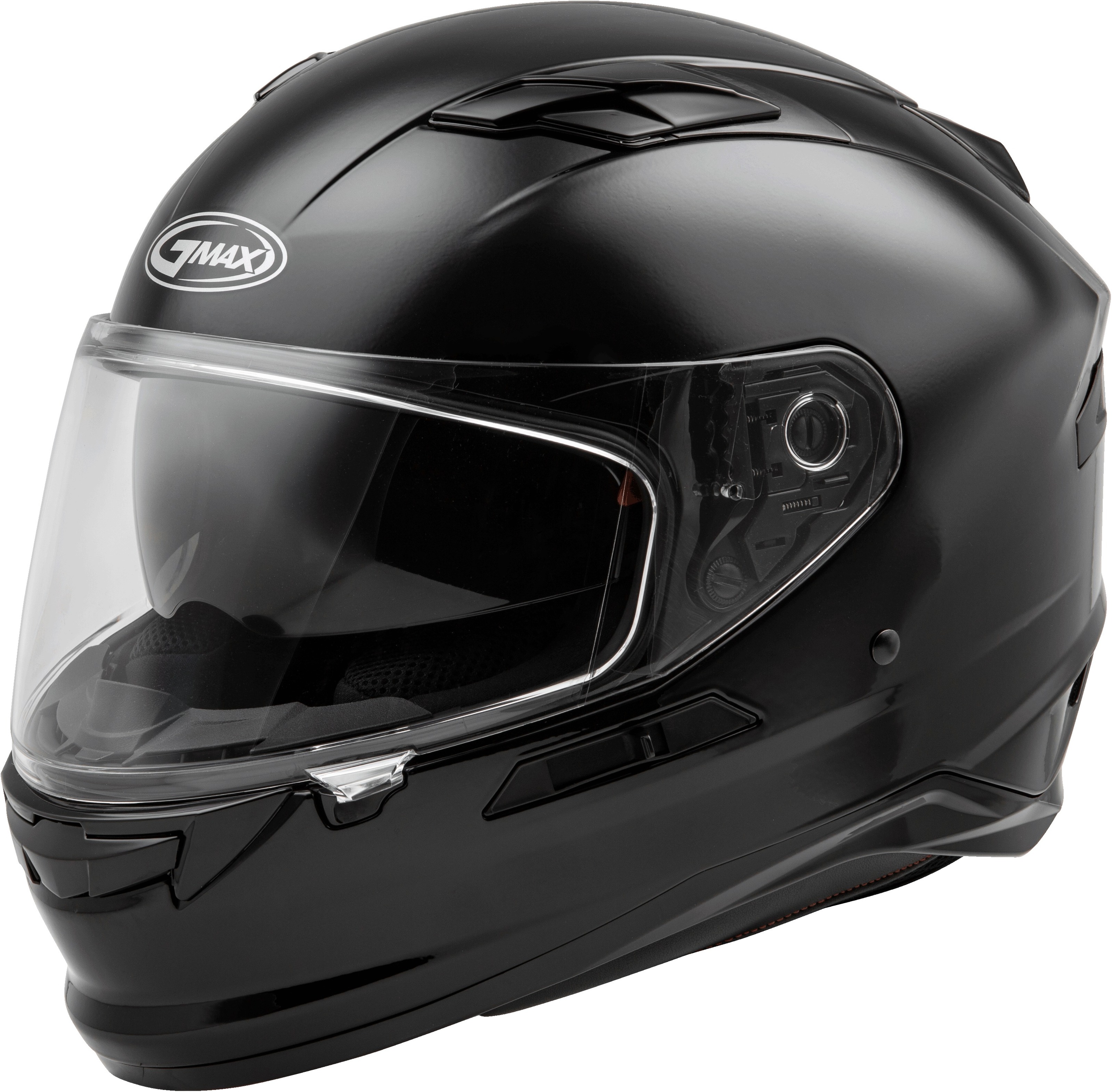 GMAX FF-98 Full Face Helmet Black XL - Full face helmet with LED light and sun shield - Click Image to Close