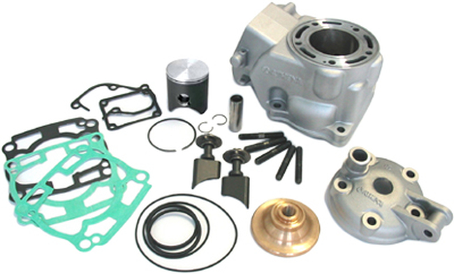54MM Cylinder Kit w/ Piston, Head, Powervalve, & Gaskets - For 03-05 Kawasaki KX125 - Click Image to Close
