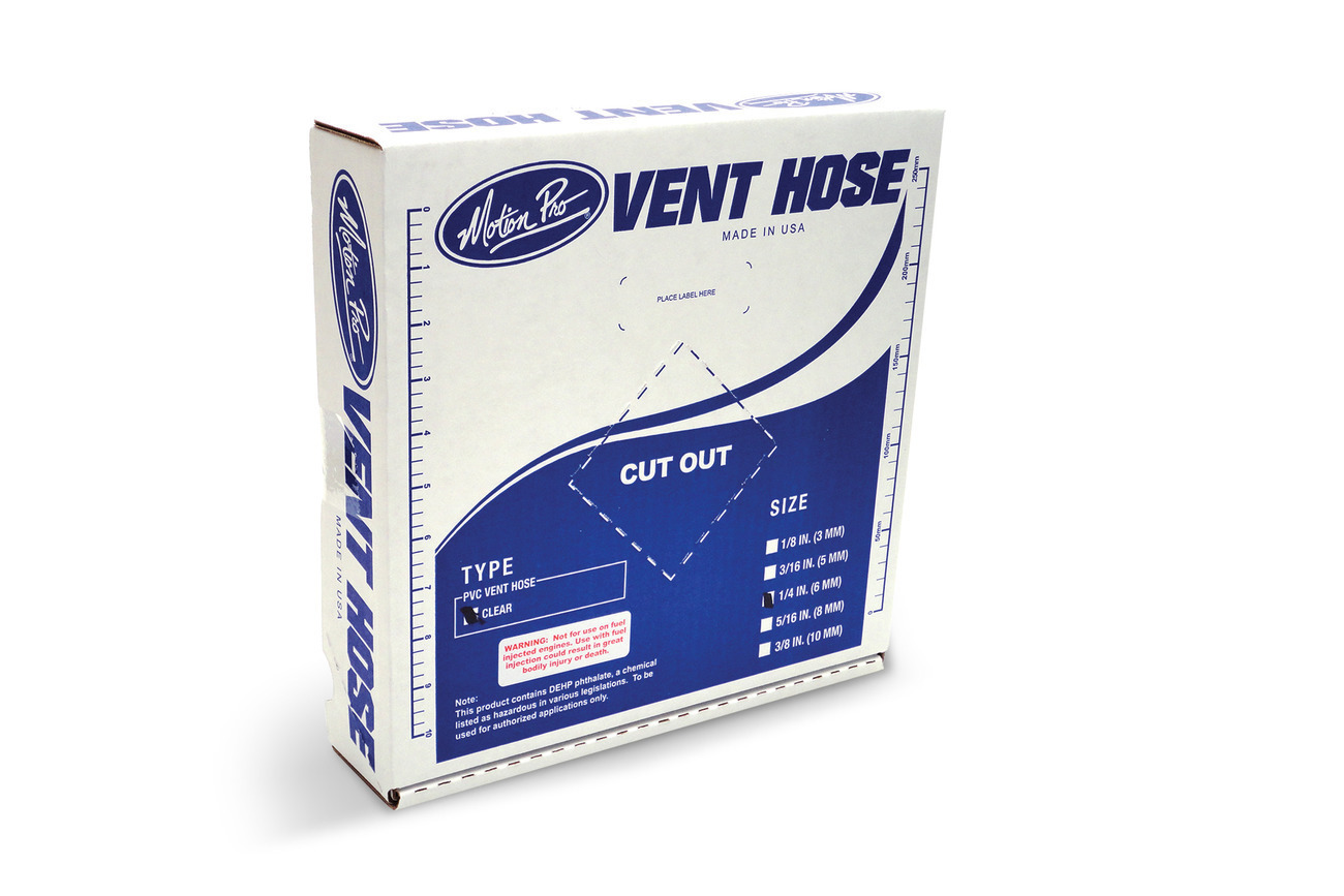 Motion Pro Clear PVC Fuel Line 1/4 in ID x 25 ft Roll - 25 ft clear 1/4 in ID PVC fuel vent line - Click Image to Close