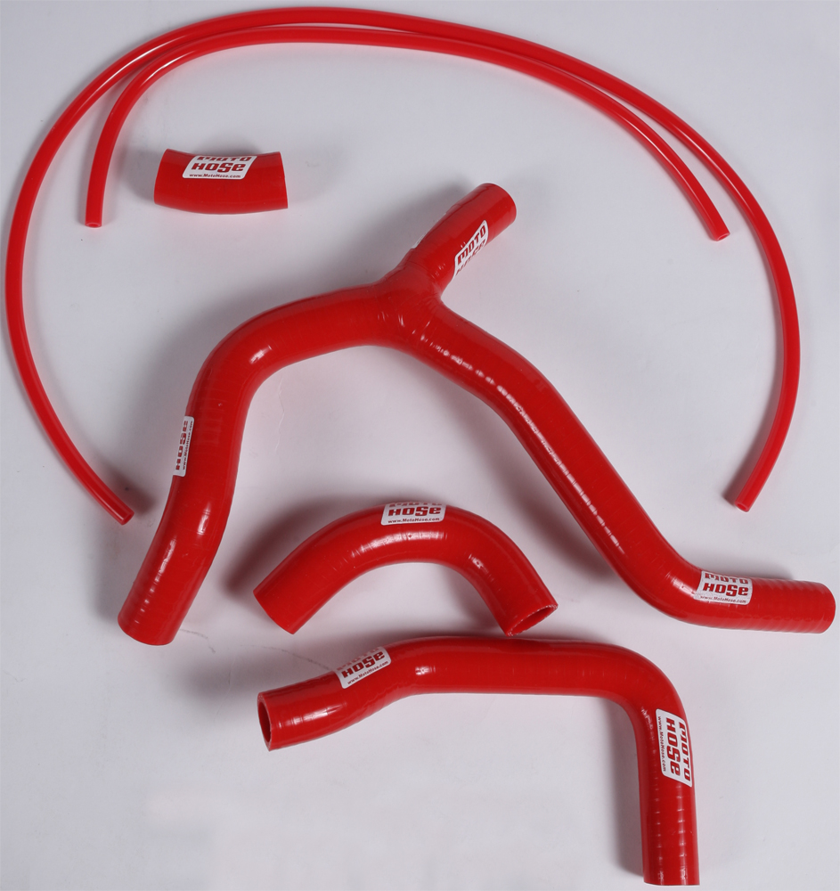 Silicone Y-Hose Kit Red - For 13-14 Honda CRF450R - Click Image to Close