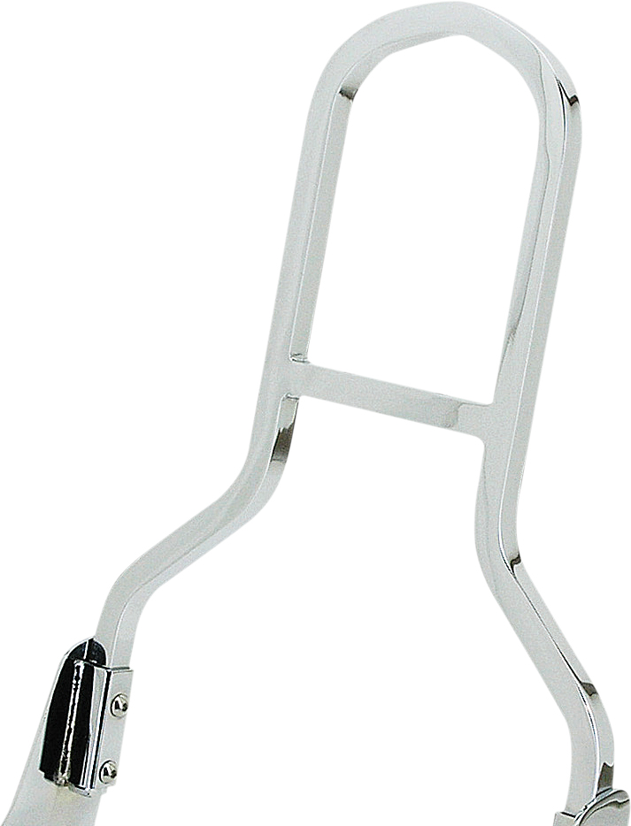 15" Short Rigid Chrome Sissy Bar Complete Kit - For 97-08 Harley FLH FLTR - Click Image to Close