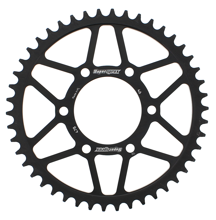 Supersprox Steel Rear Sprocket 46T Black Fits Kawasaki - Click Image to Close