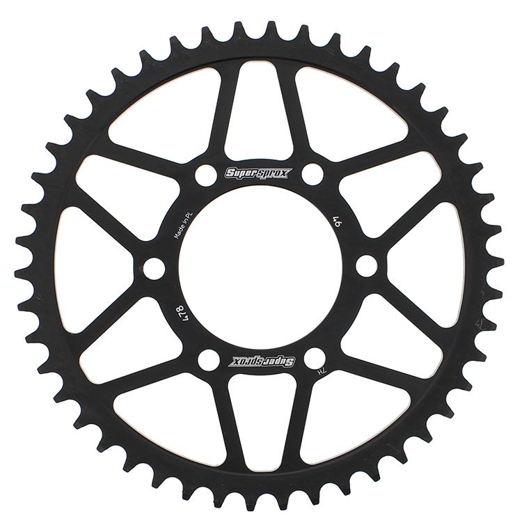 Steel Rear Sprocket 46T - Black - Click Image to Close