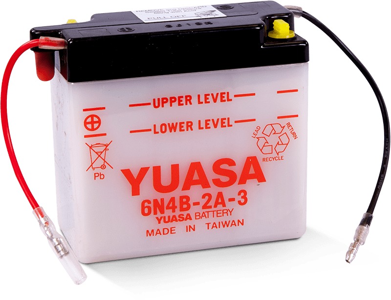 Yuasa 6N4B-2A-3 Conventional 6V Battery YUAM26B43 - Replacement 6V battery For Yamaha, Kawasaki models - Click Image to Close