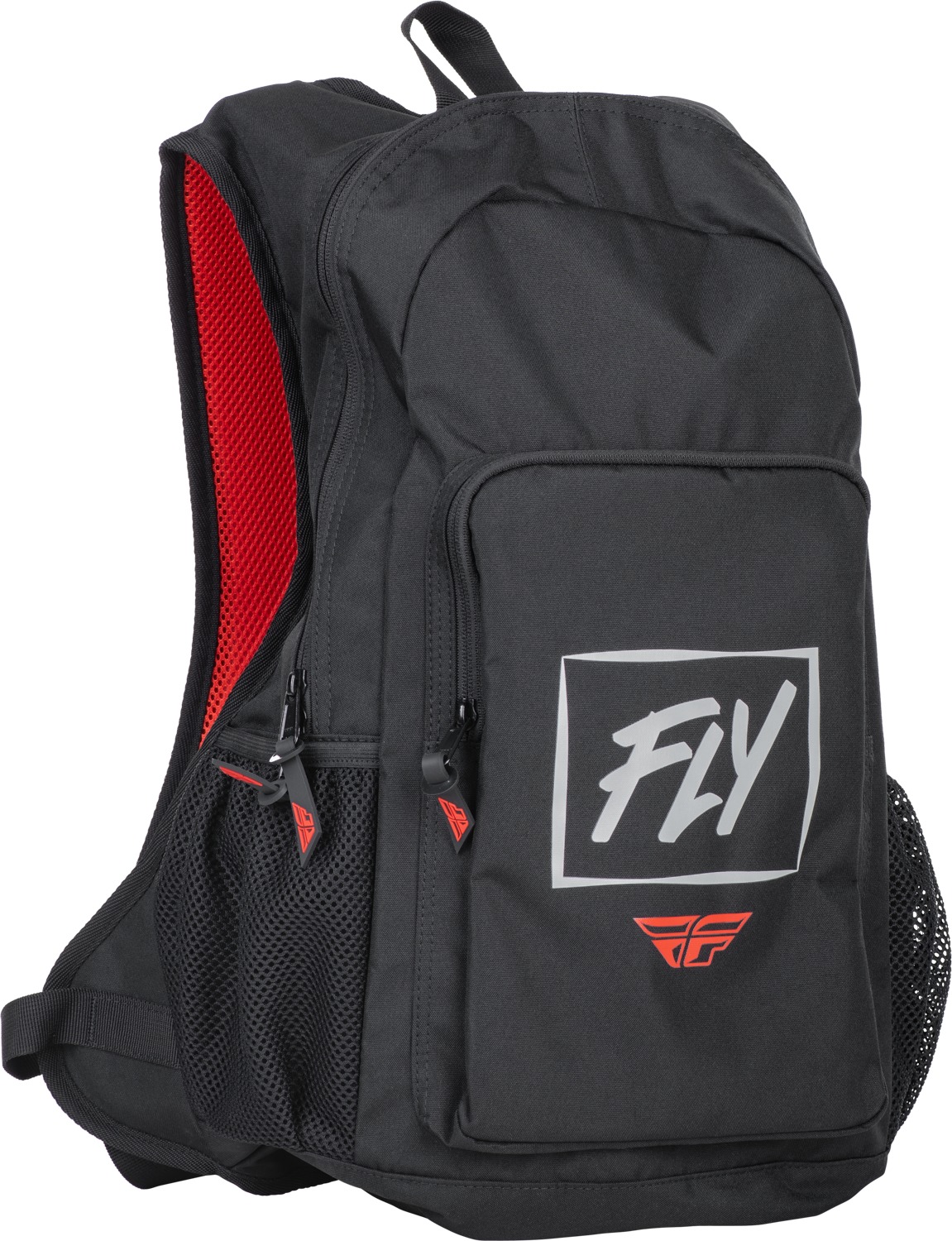 Fly Racing Jump Pack Backpack Black/Grey/Red - 35L moto backpack Black/Grey/Red by Fly Racing - Click Image to Close