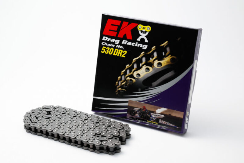 Vortex Racing EK 530 DRZ2 MAX HP 350 Chain 130 Links Chrome - High performance 530 drag chain, 130 links, chrome - Click Image to Close