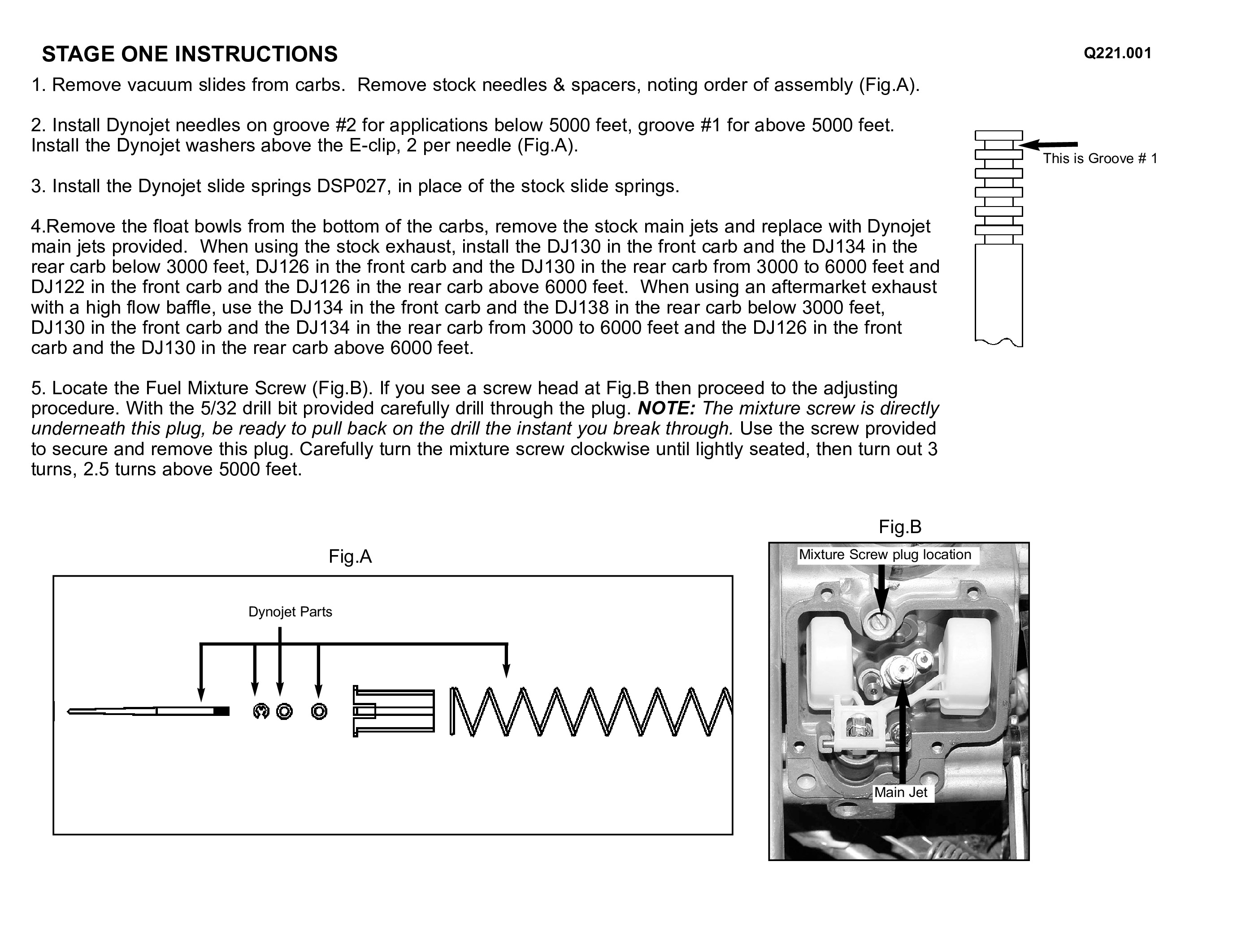 Carburetor Tuning Jet Kit - Stage 1 - 00-05 Honda Rubicon 500 4X4 - Click Image to Close