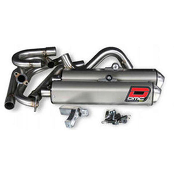 Dual Force 4 Black Full Exhaust - For 06-14 Raptor 700 - Click Image to Close