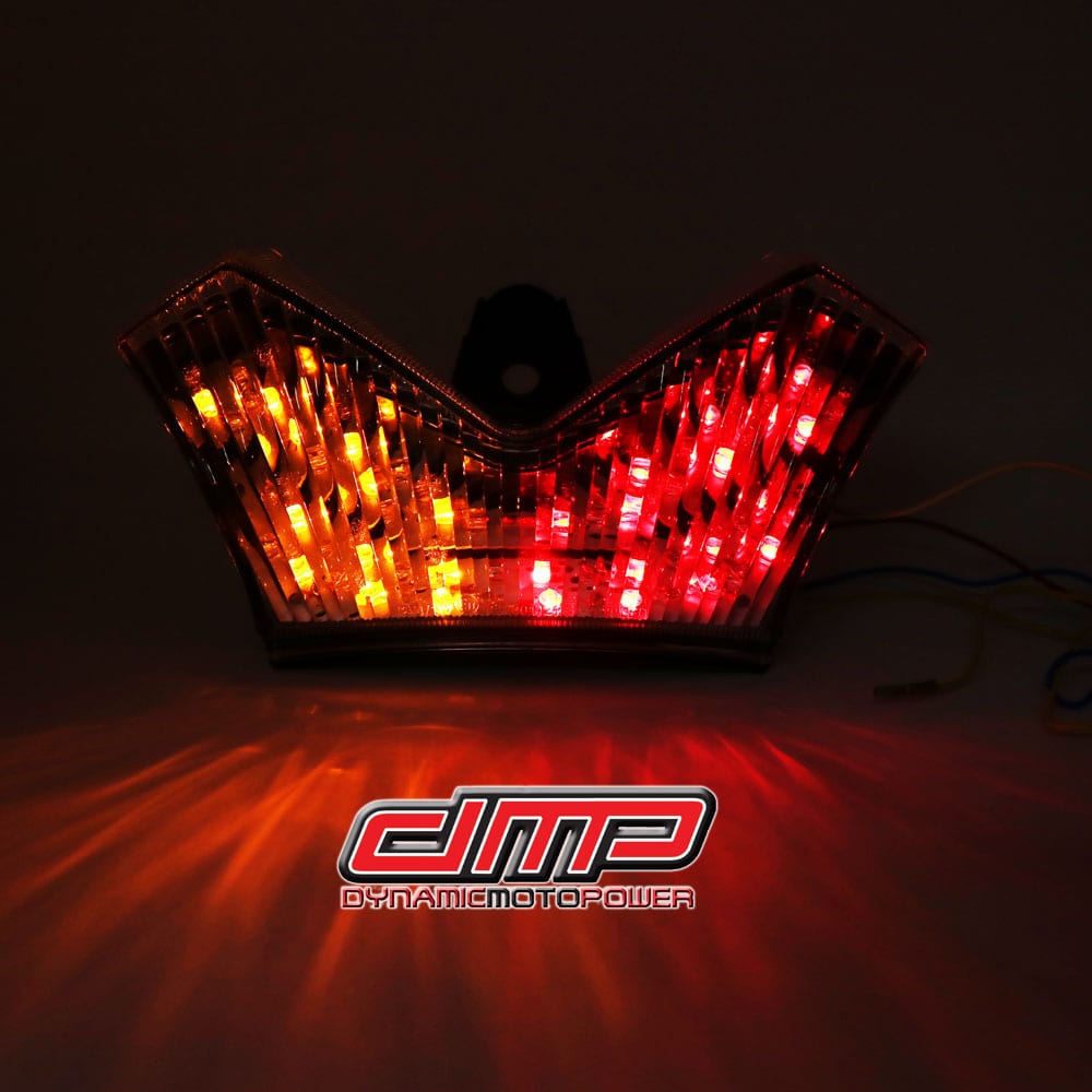 Clear Lens LED Tail Light - w/ Integrated Turn Signals - For 06-22 Kawasaki ZX14 - Click Image to Close