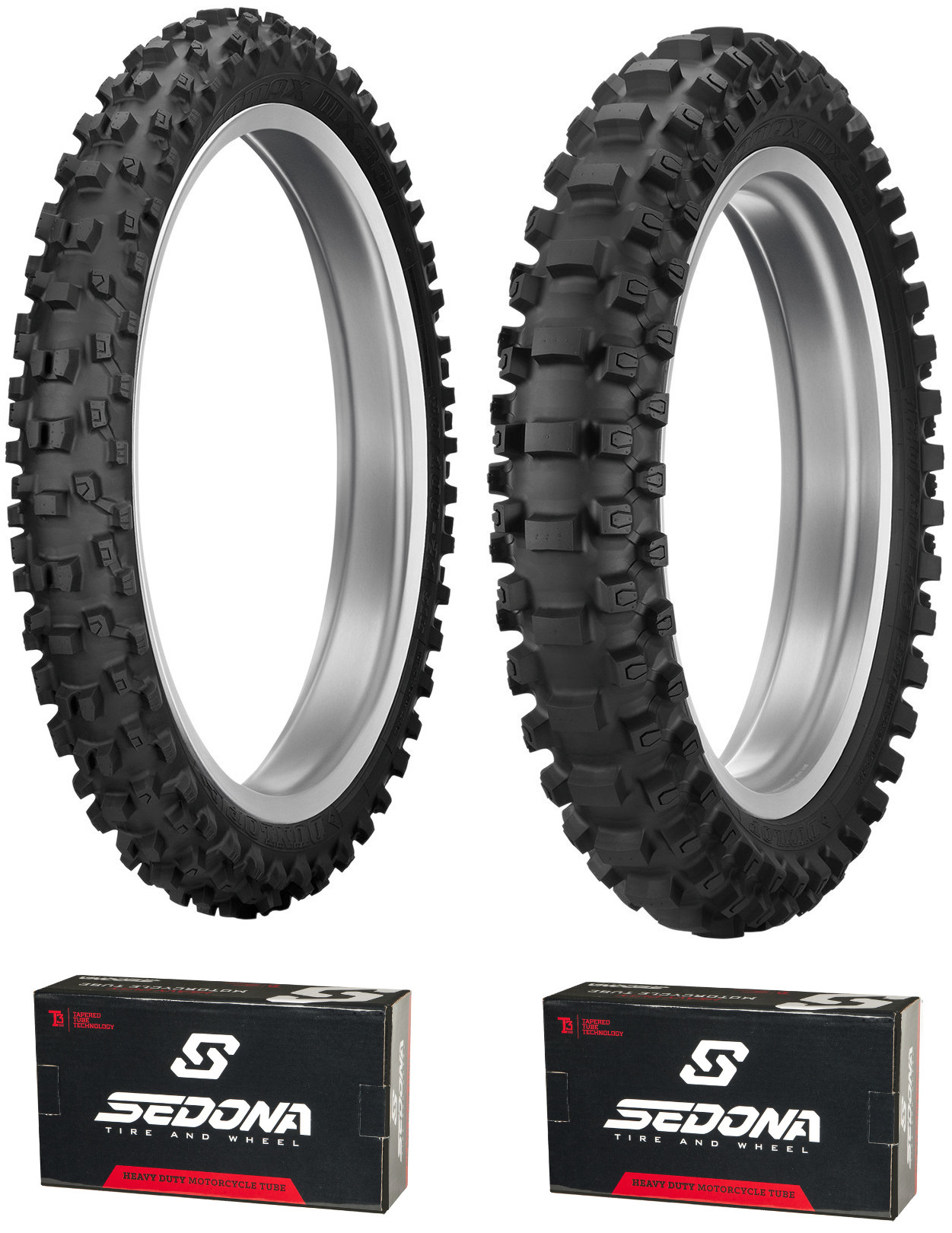 MX33 80/100-21 & 120/90-18 Tire Kit - w/ HD Sedona Tubes - Click Image to Close