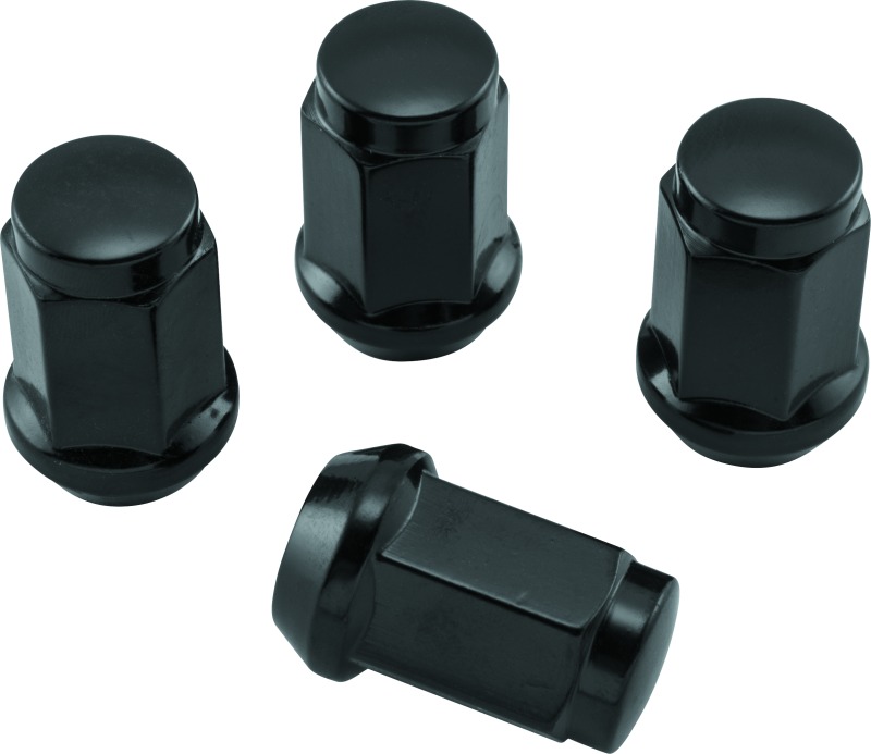 QuadBoss Lug Nuts 12x1.5 17mm OD Black Set of 4 - Click Image to Close