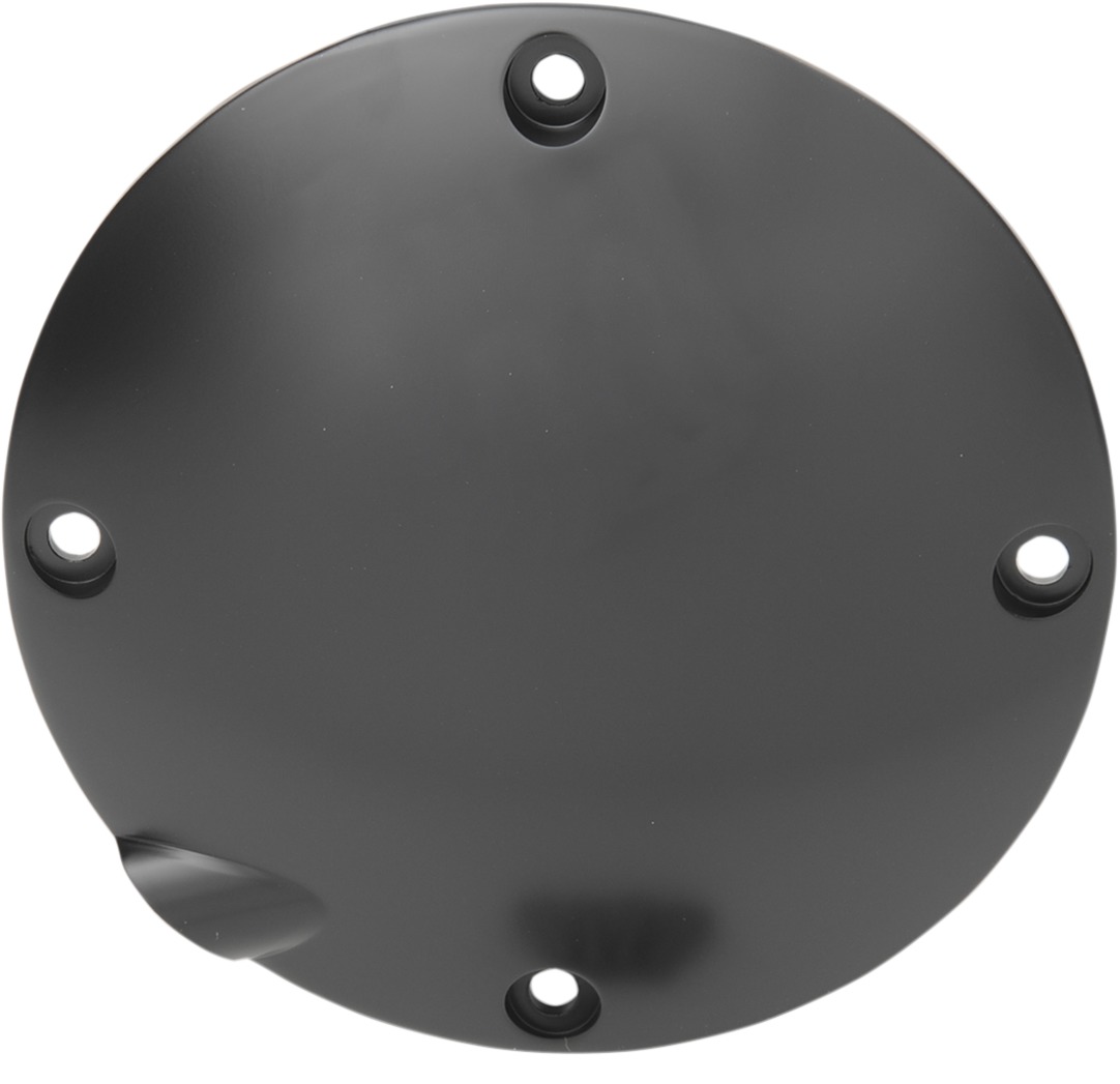 Drag Specialties Derby Cover Satin Black 4-Hole Harley XL Sportster - Satin black 4-hole derby cover For Harley XL Sportster - Click Image to Close